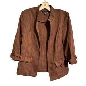 Perceptions Petite Brown Suit‎ Jacket